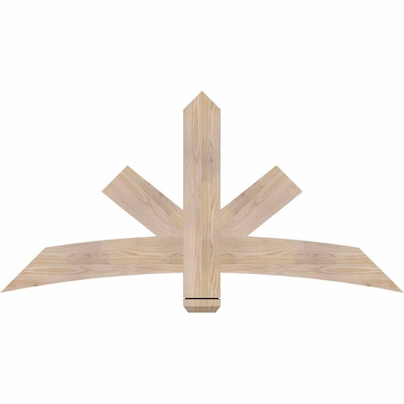 Ekena Millwork Alberta Smooth Timber Gable Bracket, Douglas Fir, 60"W x 30"H x 1 1/2"D x 5 1/2"F, 12/12 Pitch GBW060X30X0206ALB00SDF